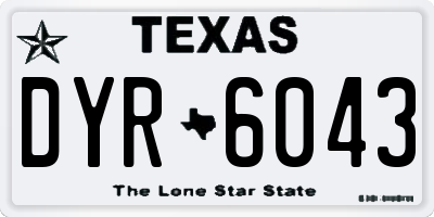 TX license plate DYR6043