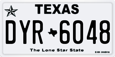 TX license plate DYR6048