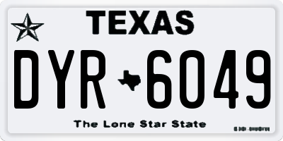 TX license plate DYR6049