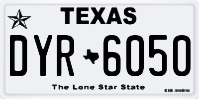 TX license plate DYR6050
