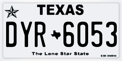 TX license plate DYR6053