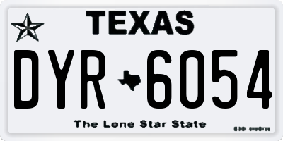 TX license plate DYR6054