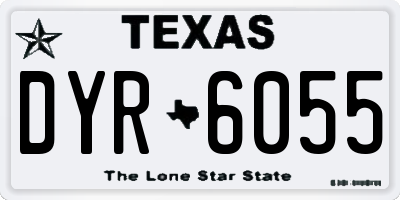 TX license plate DYR6055