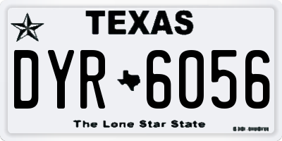 TX license plate DYR6056