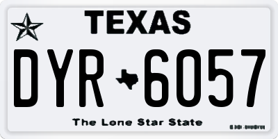 TX license plate DYR6057