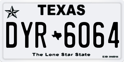 TX license plate DYR6064