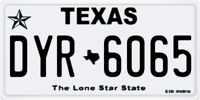 TX license plate DYR6065