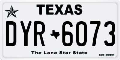 TX license plate DYR6073