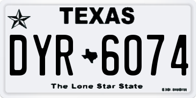 TX license plate DYR6074