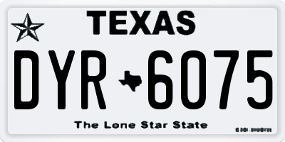 TX license plate DYR6075