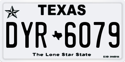 TX license plate DYR6079