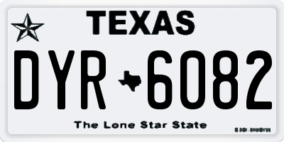 TX license plate DYR6082