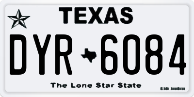 TX license plate DYR6084