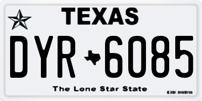 TX license plate DYR6085