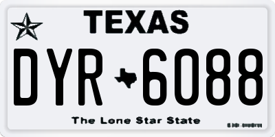 TX license plate DYR6088