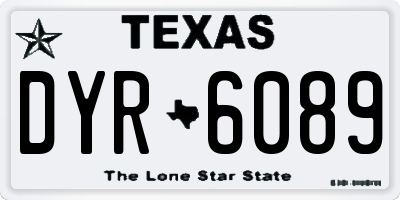 TX license plate DYR6089