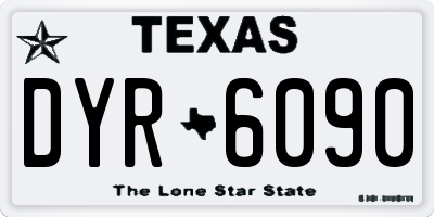 TX license plate DYR6090
