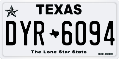 TX license plate DYR6094