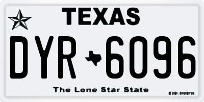 TX license plate DYR6096