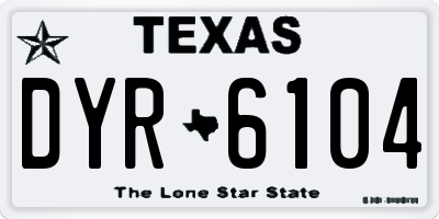 TX license plate DYR6104