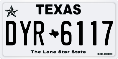 TX license plate DYR6117