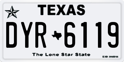 TX license plate DYR6119