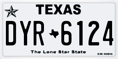 TX license plate DYR6124