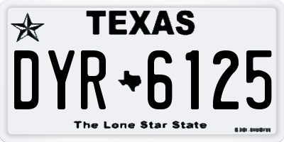 TX license plate DYR6125