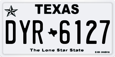 TX license plate DYR6127