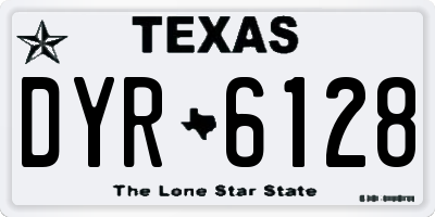 TX license plate DYR6128