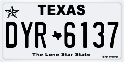 TX license plate DYR6137