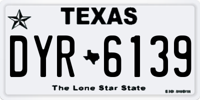 TX license plate DYR6139
