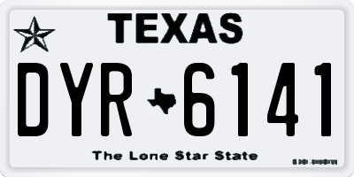 TX license plate DYR6141
