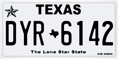 TX license plate DYR6142