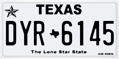 TX license plate DYR6145
