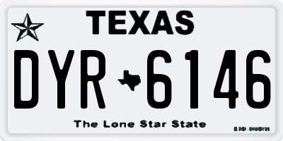 TX license plate DYR6146