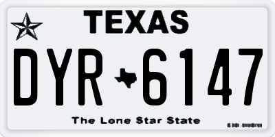 TX license plate DYR6147