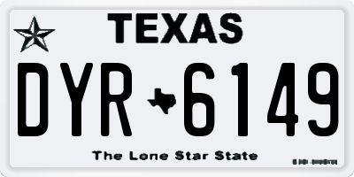 TX license plate DYR6149