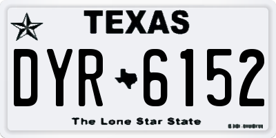 TX license plate DYR6152