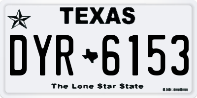 TX license plate DYR6153
