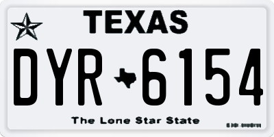 TX license plate DYR6154