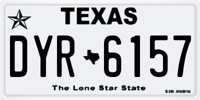 TX license plate DYR6157