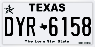 TX license plate DYR6158
