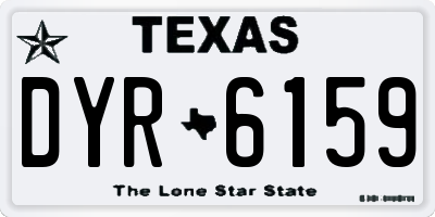 TX license plate DYR6159