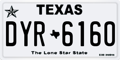 TX license plate DYR6160