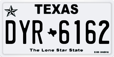 TX license plate DYR6162