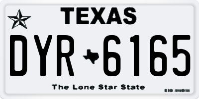 TX license plate DYR6165