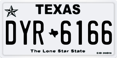 TX license plate DYR6166