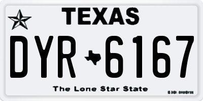 TX license plate DYR6167