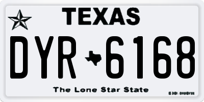 TX license plate DYR6168